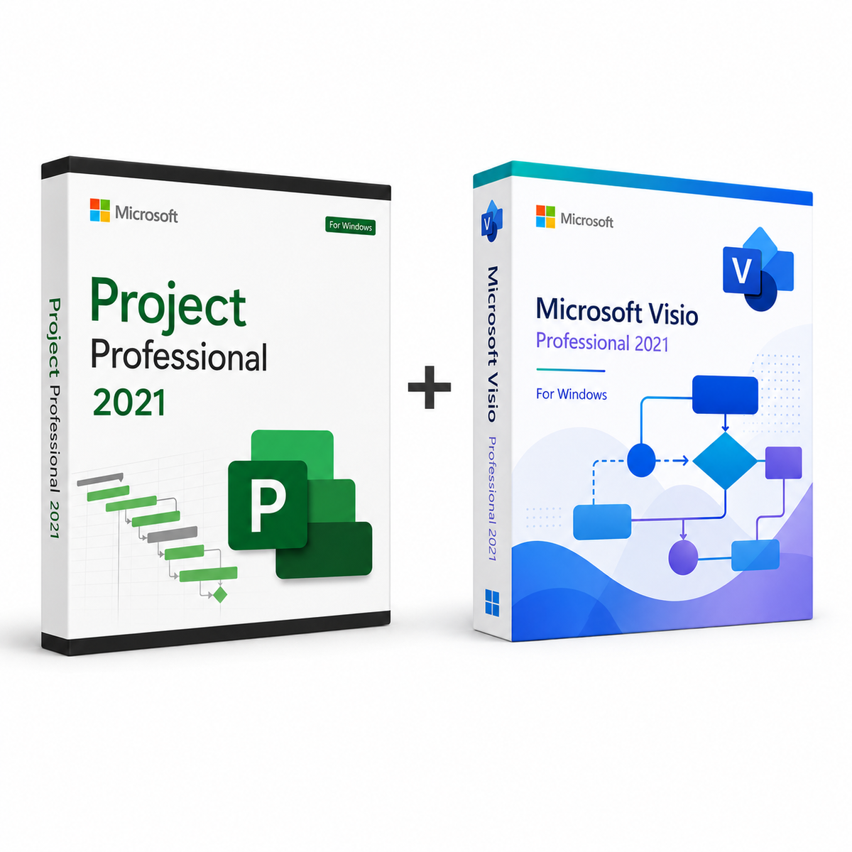Pack Microsoft Project Professional 2021 et Visio Professional 2021 en Tunisie - TuniCloud